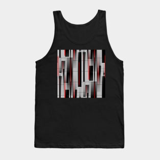 Off The Grid - Abstract - Red, Black, Gray Tank Top